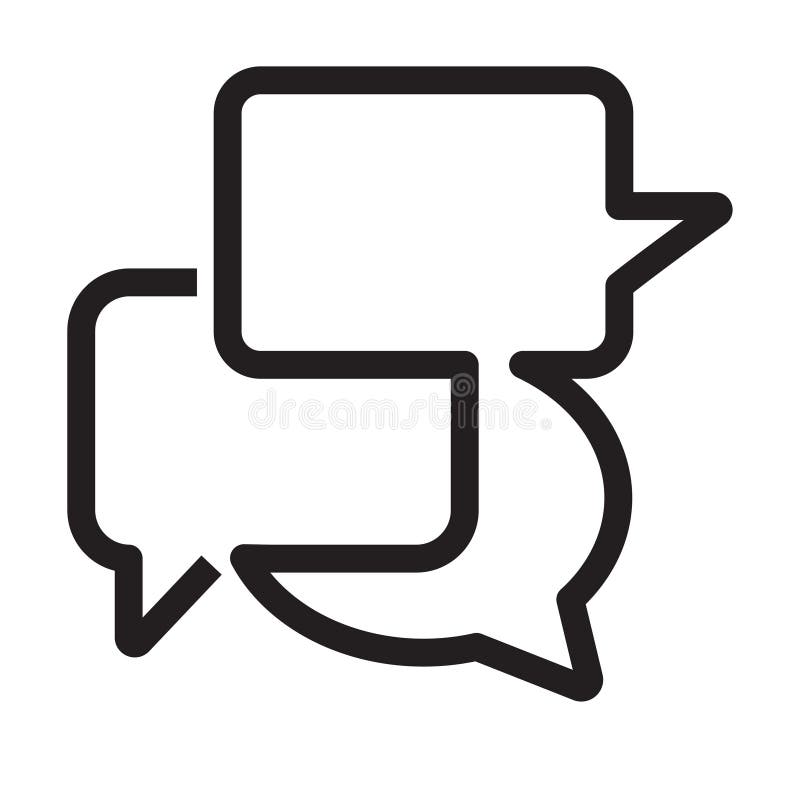 Kommunikationsvektorsymbol Chat-Symbol