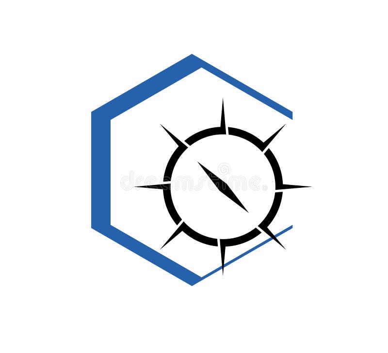 Kompas Logo Template Plaats, navigator vector illustratie Kompas Logo Template Plaats, navigator vector illustratie
