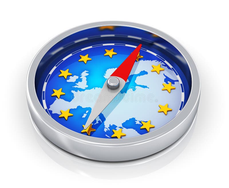 Kompass av Europa vektor illustrationer Kompass av Europa vektor illustrationer