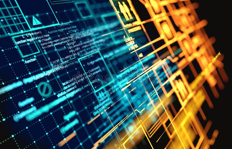 Komplexe futuristische Informations-Daten stockfotos