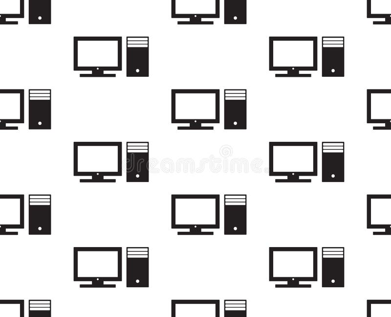 Komputerowa Desktop ikony wektoru ilustracja PECETA mieszkania znak Bezszwowy na Białym tle ilustracji Komputerowa Desktop ikony wektoru ilustracja PECETA mieszkania znak Bezszwowy na Białym tle ilustracji