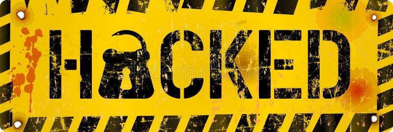 Komputerowy wirus, hackera ostrzeżenia znak, wektorowa ilustracja ilustracja wektor
