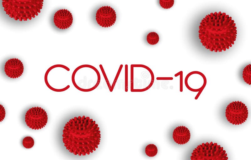 The inscription COVID-19 on a white background wallpaper template with red viral bacterial disease cells.The spread of dangerous Coronavirus Cell in China, Wuhan,Europe,world. The inscription COVID-19 on a white background wallpaper template with red viral bacterial disease cells.The spread of dangerous Coronavirus Cell in China, Wuhan,Europe,world.