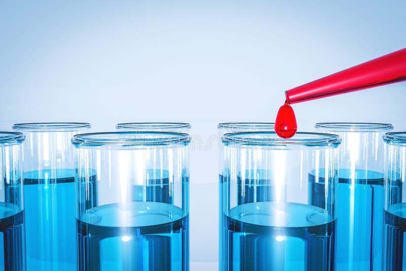Komórki macierzystej pipety nauki laboratorium próbnych tubk lab badawczy glassware, nauki laboratorium badanie i rozwój pojęcie