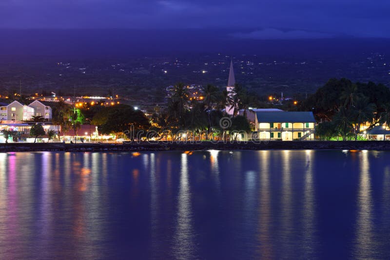 Kona Oceanside Night Hawaii Stock Photos Free & RoyaltyFree Stock