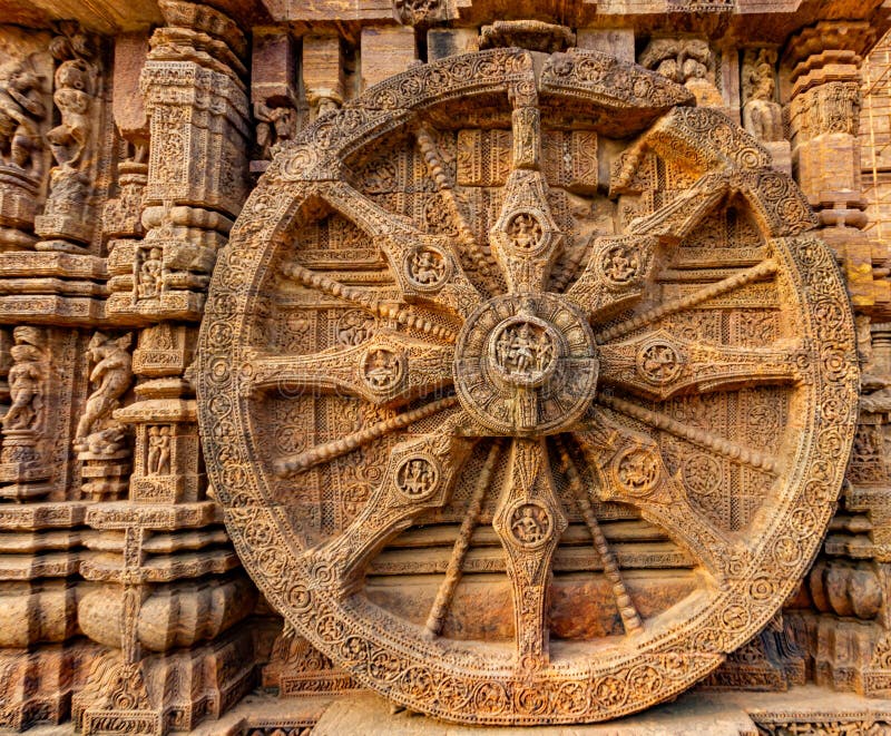 The fortune temple that worships Time: Sun Temple, 35 km away from Puri. 2 konark wheel sun temple odisha india was designed shape huge chariot drawn horses pairs gorgeously decorated 176855028