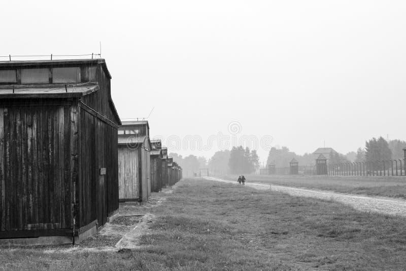 Koncentracyjny obóz Birkenau Oswiecim, Polska 2016 fotografia stock Koncentracyjny obóz Birkenau Oswiecim, Polska 2016 fotografia stock