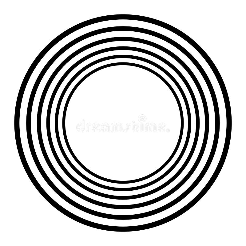 Koncentryczni okręgi, koncentryczni pierścionki Abstrakcjonistyczne promieniowe grafika ilustracji Koncentryczni okręgi, koncentryczni pierścionki Abstrakcjonistyczne promieniowe grafika ilustracji