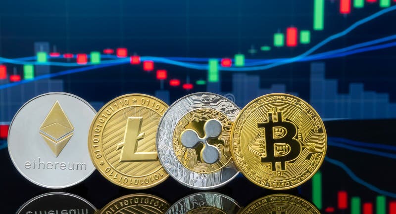 Koncepcja inwestowania bitcoina i kryptowaluta. zdjęcia stock