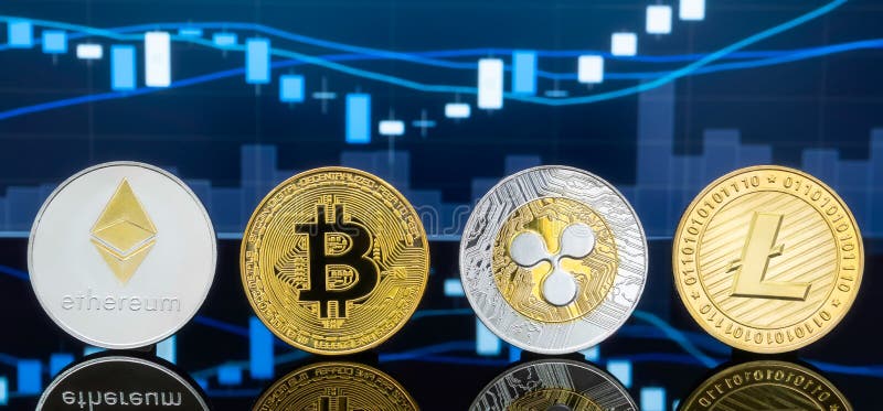 Koncepcja inwestowania bitcoina i kryptowaluta. fotografia royalty free