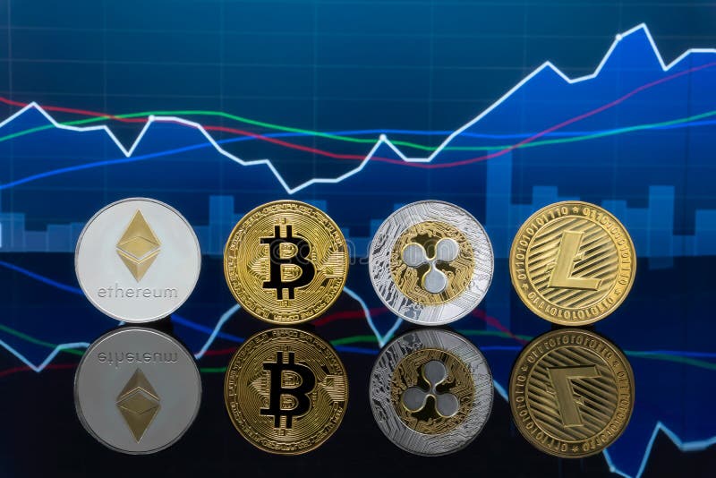 Koncepcja inwestowania bitcoina i kryptowaluta. obrazy royalty free