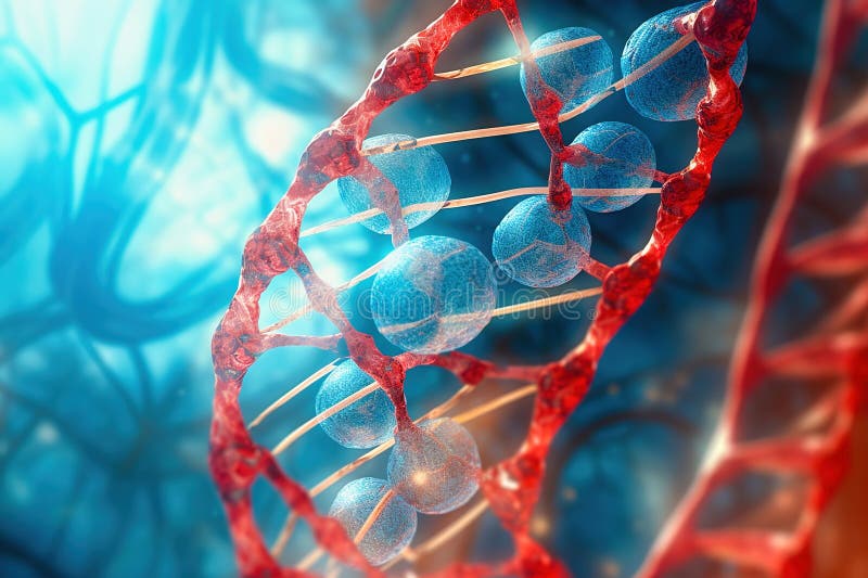 Koncepcja medycyny naukowej i innowacji w dziedzinie inżynierii molekularnej helisy dna. edycja genu dna przy użyciu. generowana jest edycja genu dna przy użyciu nowoczesnych technologii.
