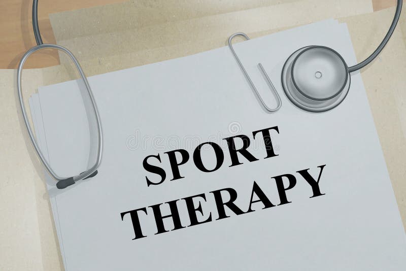 Koncepcja SPORT THERAPY ilustracji Koncepcja SPORT THERAPY ilustracji