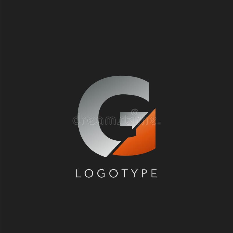 Koncept för vektordesign för inledande bokstav g logotypsymbol royaltyfri illustrationer