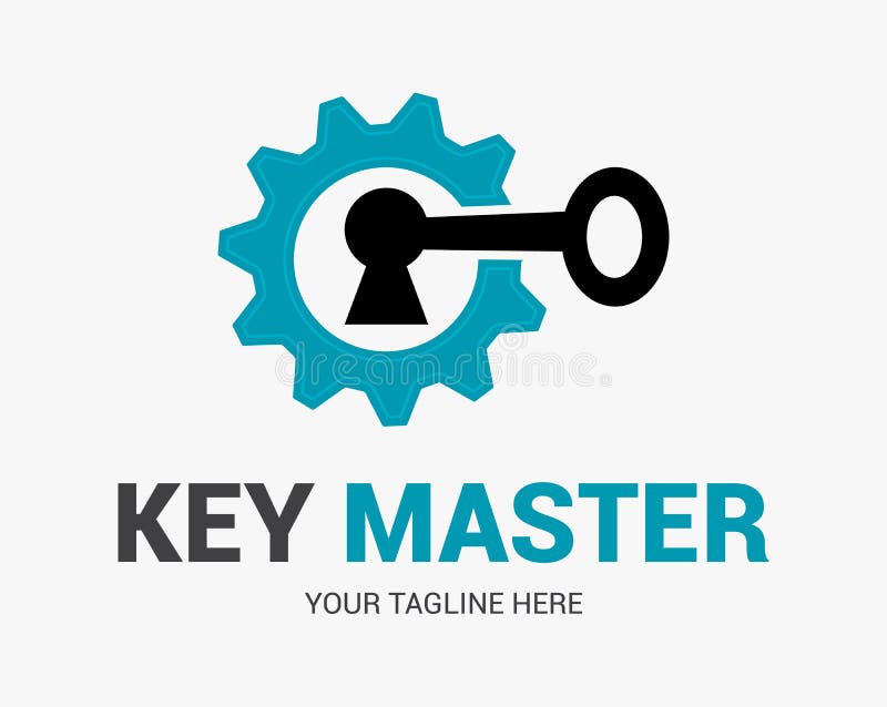 Konceptet abstrakt kreativ logotyp för nyckeldubbletter. professionell nyckelavskiljare vektor illustrationer