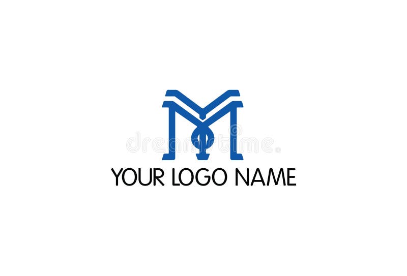 Kondition M Letter Logo Design vektor illustrationer Kondition M Letter Logo Design vektor illustrationer