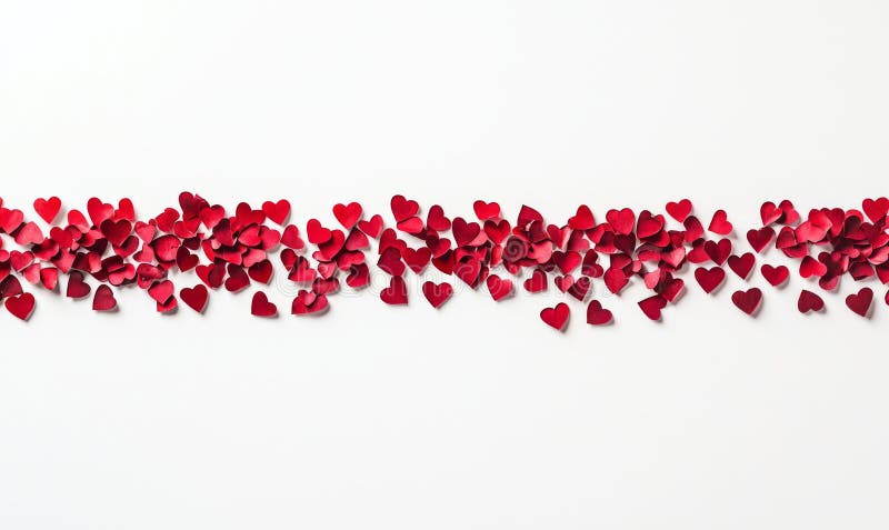 Konfetti aus rotem Herzen perfekt für Valentinstag oder festliche Anlässe isoliert auf einem klaren oder weißen Vorrat lizenzfreies stockbild