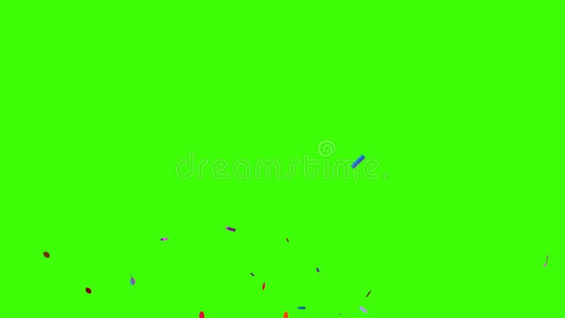 Konfetti-Partei-Popkornmaschine-Explosionen auf einem grünen Hintergrund