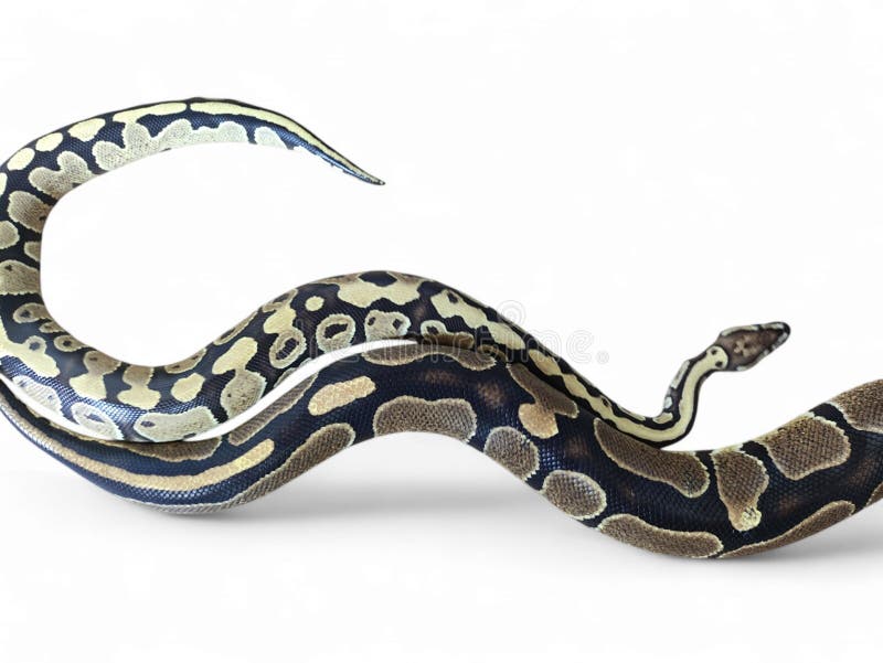 Kongepython (Python regius), også kalt kulepython stockfoto