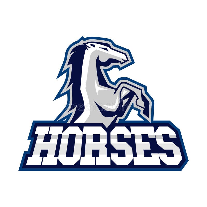 Konia loga szablon ilustracja wektor. Ilustracja złożonej z szablon