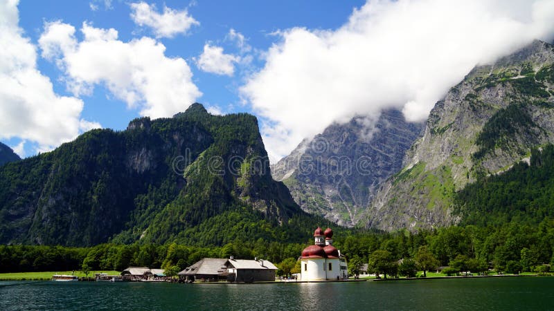 Konigssee jezioro - Niemcy zdjęcie stock Konigssee jezioro - Niemcy zdjęcie stock