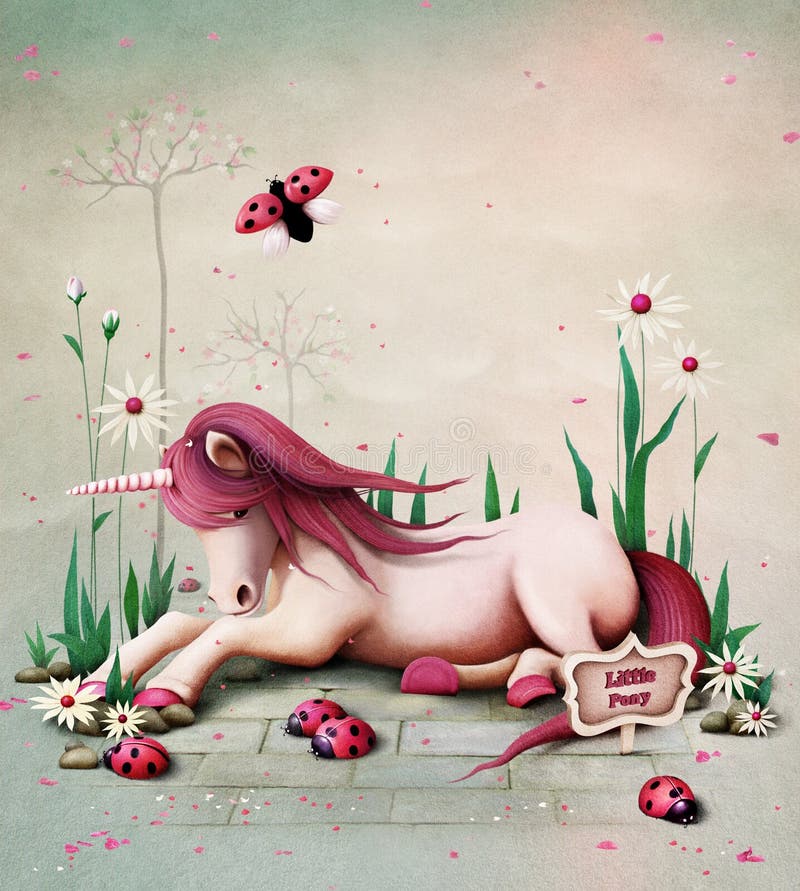 Konik jednorożec ilustracji Konik jednorożec ilustracji