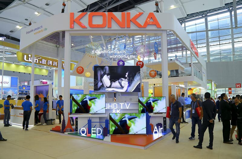 Konka tv booth at 120th canton fair hall 3.2 guangzhou, china