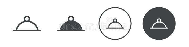 Konspekt logo wektora ikony talerza ilustracja wektor
