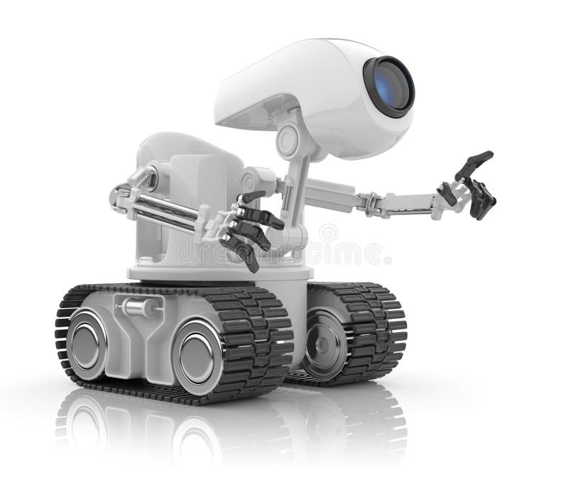 Konstgjort futuristic robotsamtal för intelligens 3 vektor illustrationer