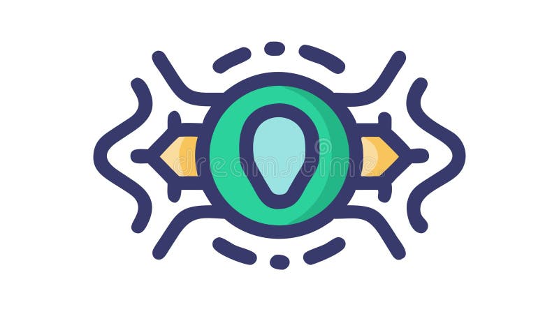 Konstruktion för generativ AI-design för gapstortal Icon Mystical Energy Elegant Design stock illustrationer