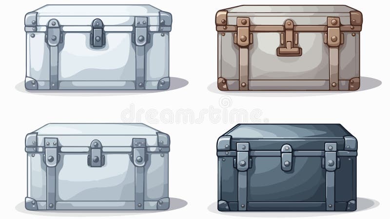 Konstruktion för metallhölje eller lådevektor för allmän användning vektor illustrationer