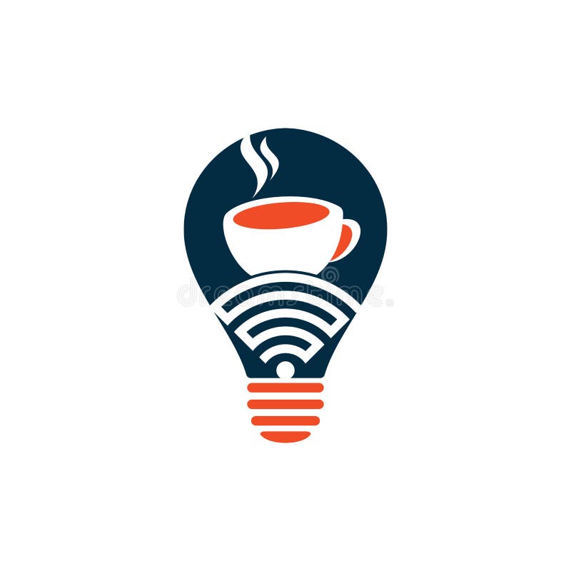 Konstruktionslogotyp för kaffetrådbulkform. vektor illustrationer