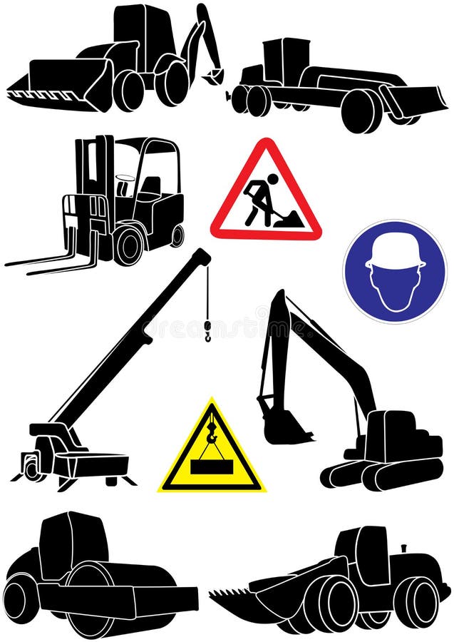 Konstruktionstrans. stock illustrationer