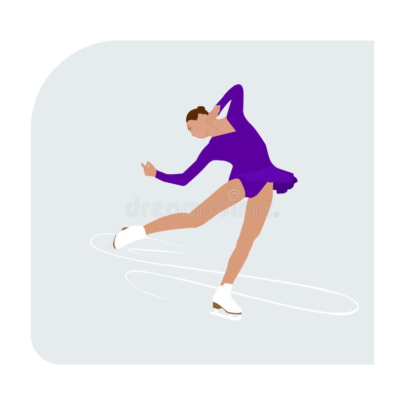 Konståkningisbana med damen för kvinna för sport för skateboradåkareidrottsman nenvinter royaltyfri illustrationer Konståkningisbana med damen för kvinna för sport för skateboradåkareidrottsman nenvinter royaltyfri illustrationer