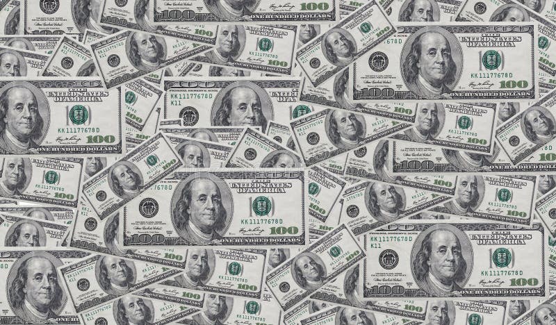 Kontekst amerykańskich dolarów 100 dolarów z prezydentem Franklinem. Pieniądze amerykańskie