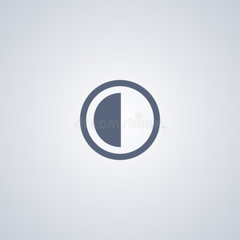 Kontrast, Helligkeit, Vector Beste Flache Ikone Vektor Abbildung