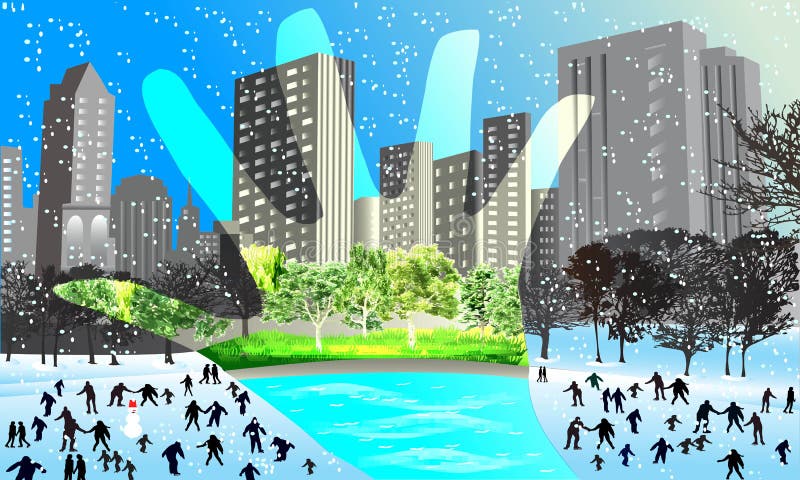 kontrasta lato i zima ilustracji kontrasta lato i zima ilustracji