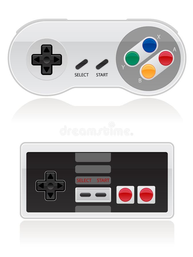 Kontrolera wideo gemowy retro ilustracja wektor