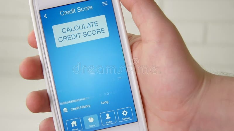 Kontrollera krediteringsställningen på smartphonen genom att använda applikation Resultatet är UTMÄRKT