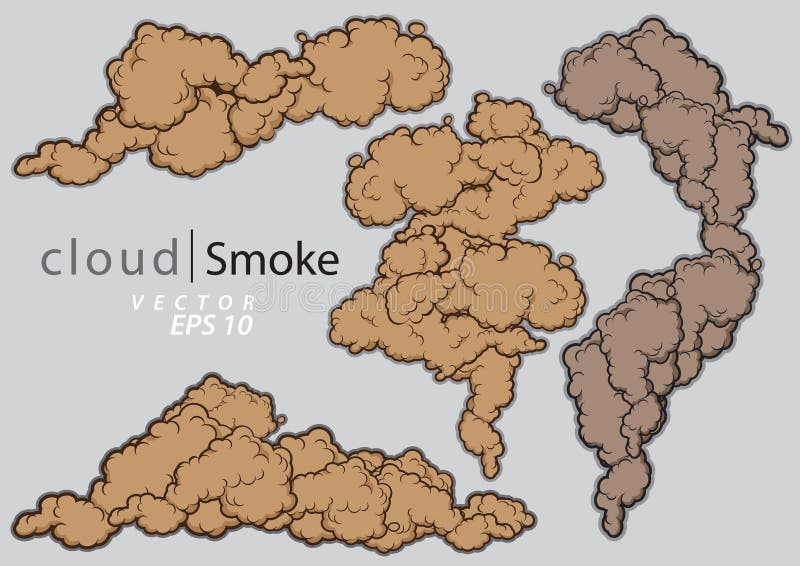 Kontrpar chmury ustawiać Kreskówki dymna wektorowa ilustracja ilustracja wektor Kontrpar chmury ustawiać Kreskówki dymna wektorowa ilustracja ilustracja wektor