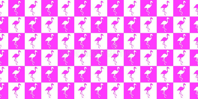Kontur av en geometrisk sömlös modell för flamingo Kontur av flamingo i vita fyrkanter för rosa färger och royaltyfri illustrationer Kontur av en geometrisk sömlös modell för flamingo Kontur av flamingo i vita fyrkanter för rosa färger och royaltyfri illustrationer