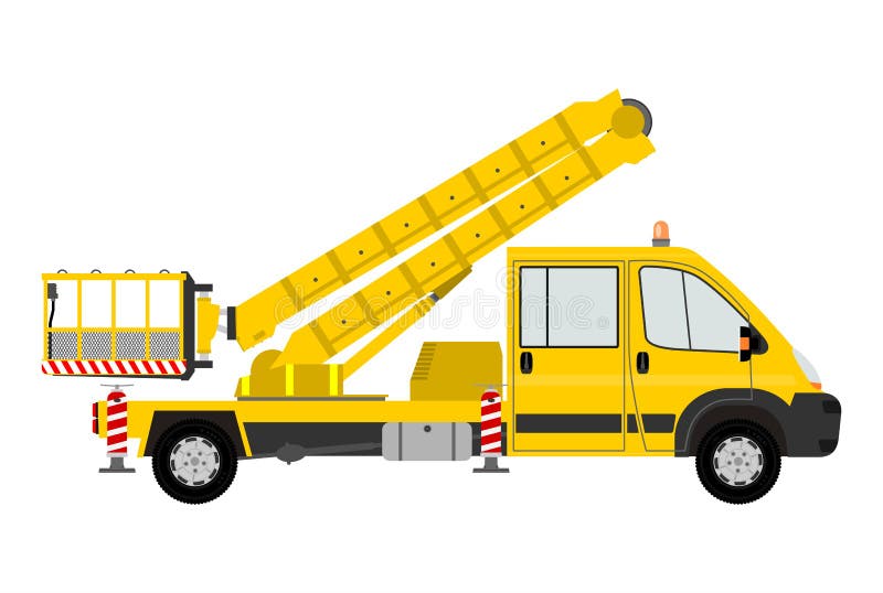 Kontur av hinklastbilen vektor illustrationer