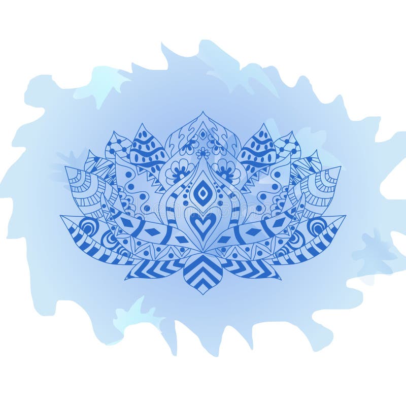 Kontur för Lotus blomma stock illustrationer Kontur för Lotus blomma stock illustrationer