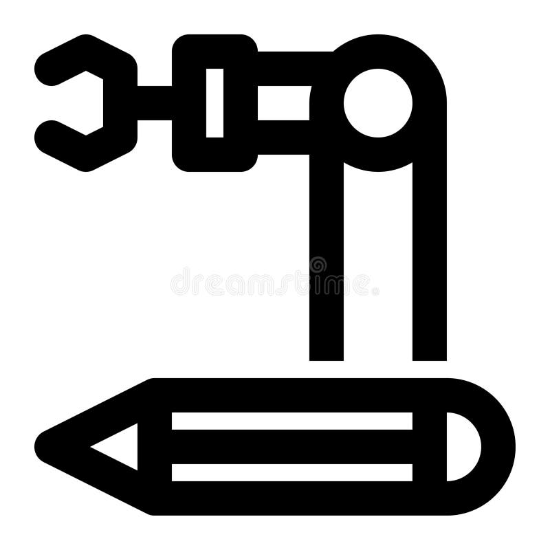 Kontur till industridesign stock illustrationer