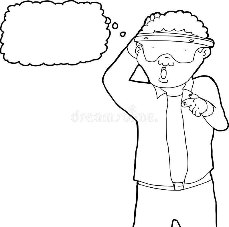 Kontur Zadziwiający mężczyzna ilustracji Kontur Zadziwiający mężczyzna ilustracji