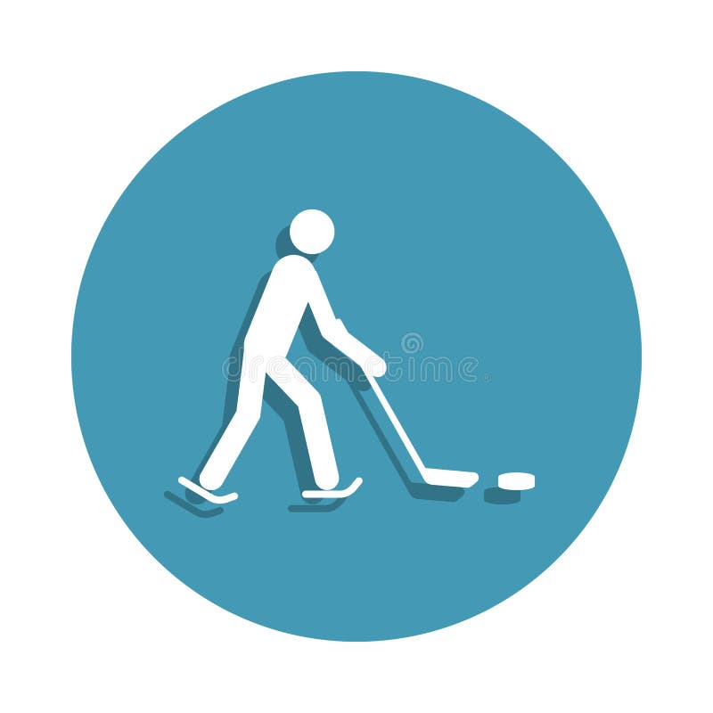 Silhouette Ice Hockey icon in badge style. One of Winter sports collection icon can be used for UI, UX on white background. Silhouette Ice Hockey icon in badge style. One of Winter sports collection icon can be used for UI, UX on white background