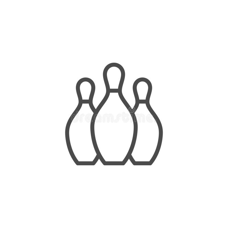 Kontursymbol der Bowlingpins stock abbildung Kontursymbol der Bowlingpins stock abbildung