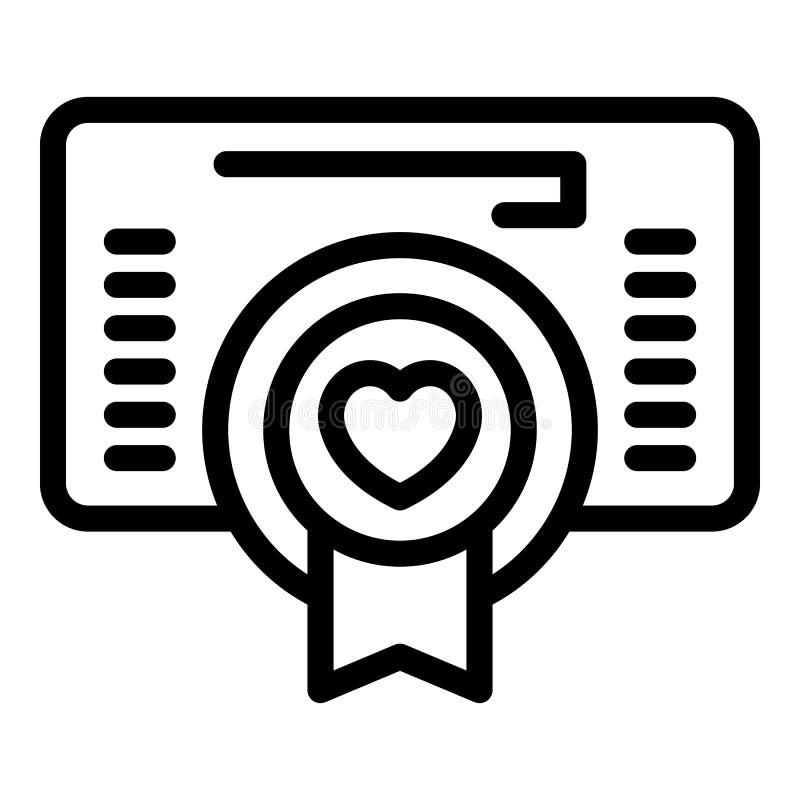 Konturvektor för frisk övergångsikon. digitalt certifikat vektor illustrationer