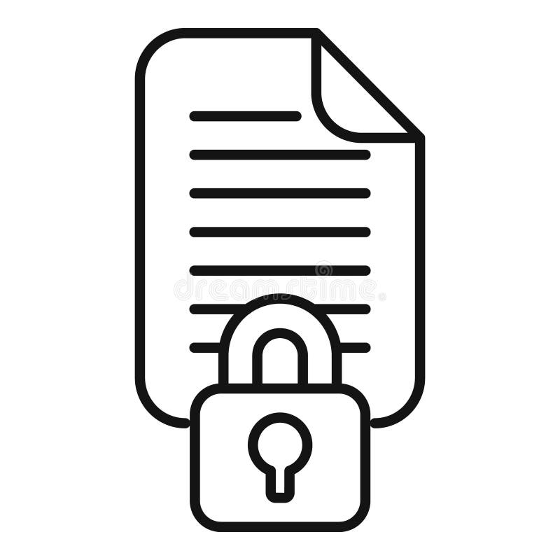 Konturvektor. illegaler Schutz vektor abbildung