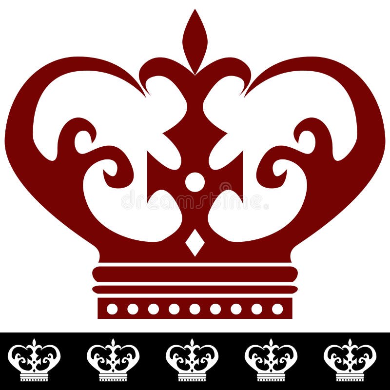 Konung för kantkronasymbol royaltyfri illustrationer